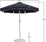 Amalfi - Patio Umbrella - White Base / White Pole