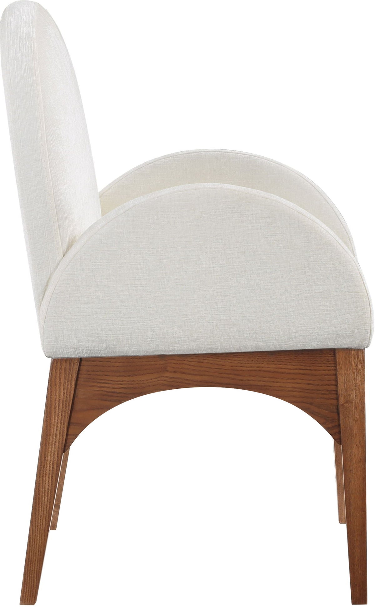 Waldorf - Chenille Dining Arm Chair With Brown Legs