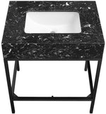 Marmo - Engineered Marble Bathroom Vanity With Black Base