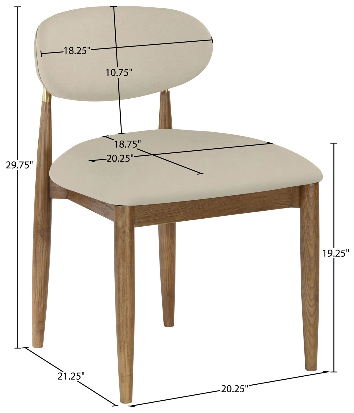 Riccio - Side Chair (Set of 2) - Walnut Frame