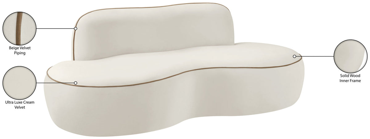 Swerve - Velvet 77" Upholstered Loveseat