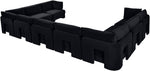 Hammond - Velvet Performance Fabric Upholstered 9 Piece Sectional