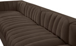 Rummi - Velvet Performance Fabric Upholstered 5 Piece Modular Sofa