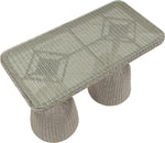 Seacrest - Tempered Glass Top And Wicker Outdoor Patio Bar Height Table