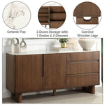 Harvey - Server With Ceramic Top - Walnut