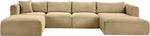 Shaggy - 5 Piece Modular Sectional With Chaise And Ottoman