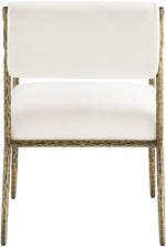 Bastille - Upholstered Dining Arm Chair (Set of 2) - Brass Frame