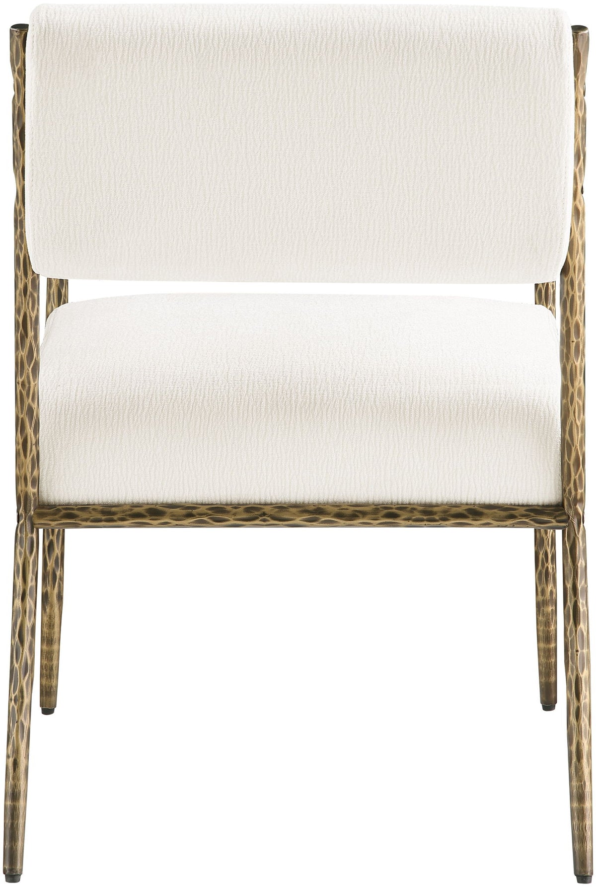 Bastille - Upholstered Dining Arm Chair (Set of 2) - Brass Frame
