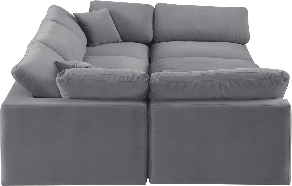 Comfy - 6 Piece Velvet Sectional