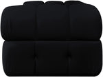 Orin - Velvet Performance Fabric Upholstered 2 Piece Modular Sofa (2 Corner Chairs)