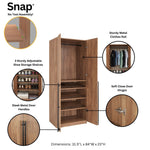 Manhattan Lee - Wardrobe Closet With Hanging Rod And Shoe Shelves