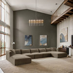 Shaggy - Fabric 6 Piece Modular Sectional With Chaise And Ottoman