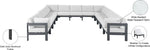 Nizuc - Outdoor Patio 13 Piece Modular Sectional With Gray Frame