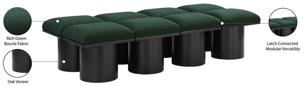 Pavilion - 8 Piece Modular Bench With Black Base