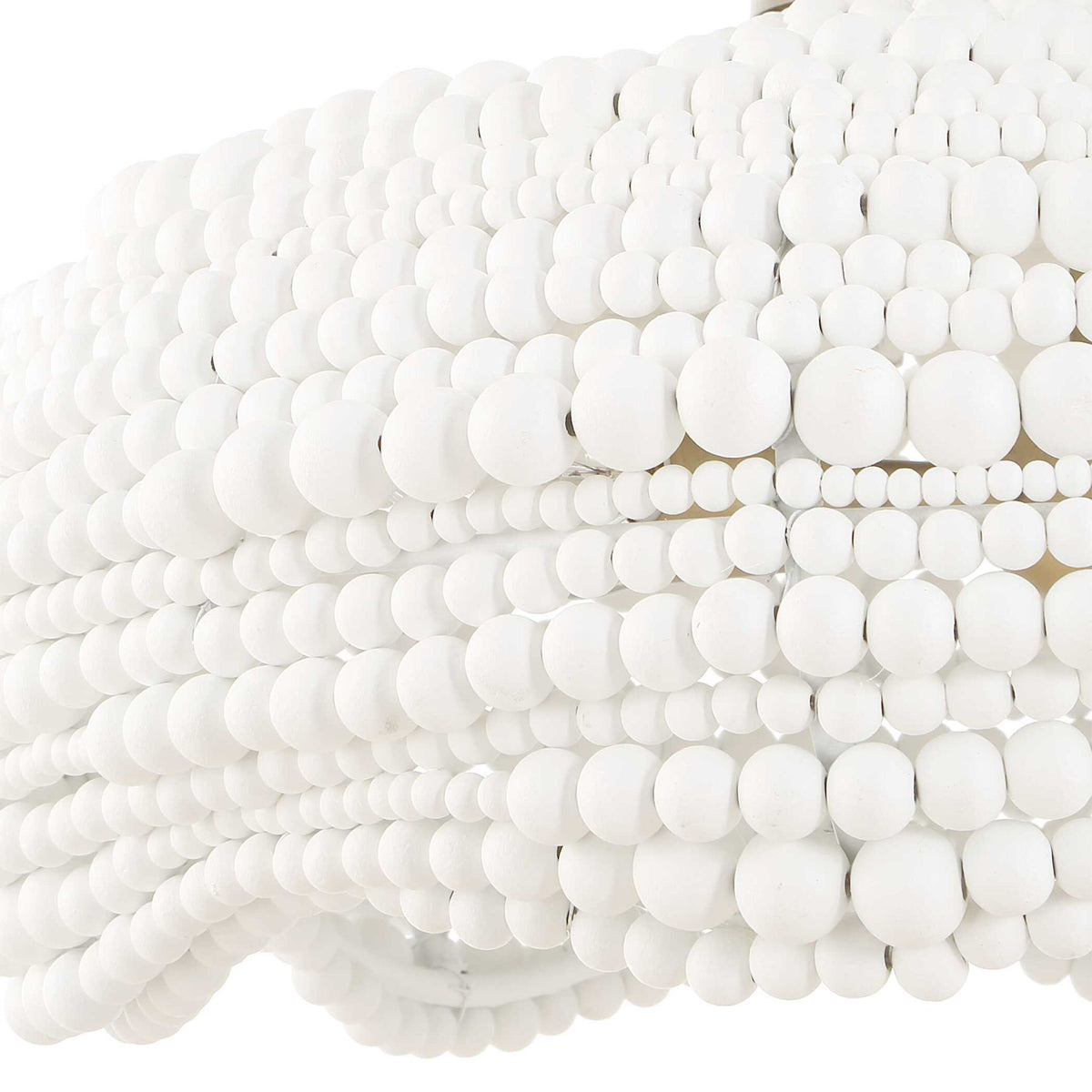 Biddeford - 5 Light Beaded Pendant - White
