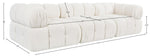 Orin - Velvet Performance Fabric Upholstered 3 Piece Modular Sofa