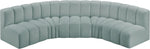 Arc - Faux Leather 5 Piece U-Shaped Modular Sofa