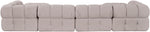 Orin - Velvet 6 Piece Modular Double Chaise Sectional