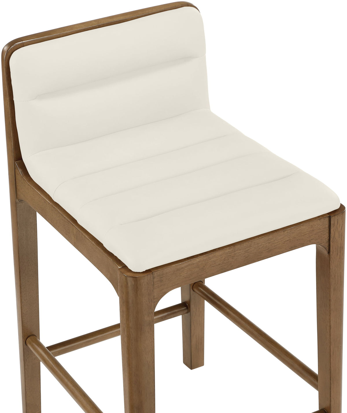 Ellis - Vegan Leather Upholstered Counter Stool (Set of 2) - Brown Base