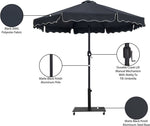 Amalfi - Aluminum Patio Umbrella - Black Base / Black Pole