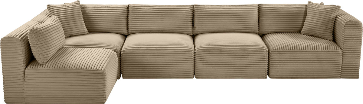 Shaggy - Fabric 5 Piece Modular Sectional