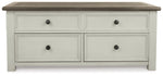 Bolanburg - Lift Top Cocktail Table - White / Brown / Beige
