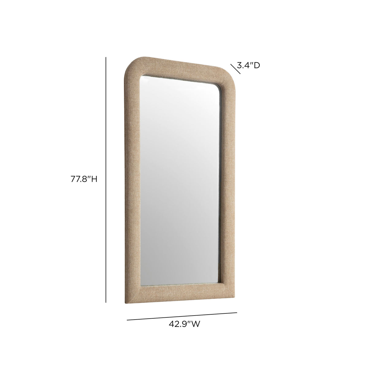 Heidi - Floor Mirror Textured Fabric