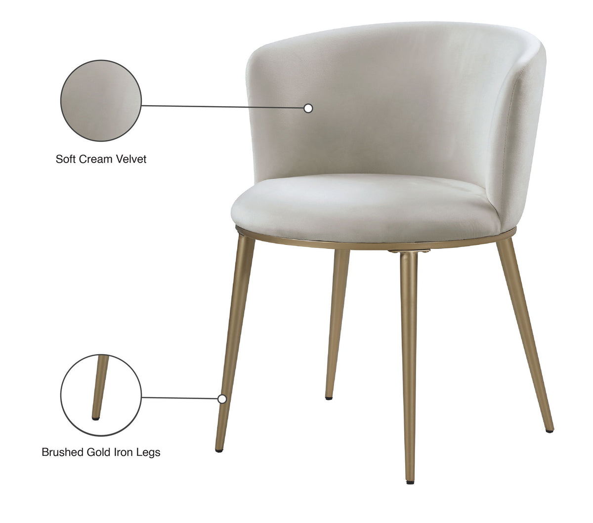 Skylar - Dining Chair with Gold Legs (Set of 2)