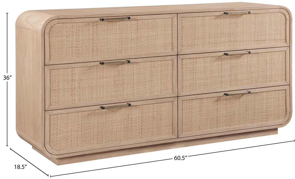Windsor - Rubberwood Dresser - Natural