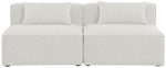 Cube - Linen Modular 2 Seat Armless Sofa