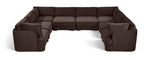 Hammond - Velvet Performance Fabric Upholstered 8 Piece U-Shaped Sectional