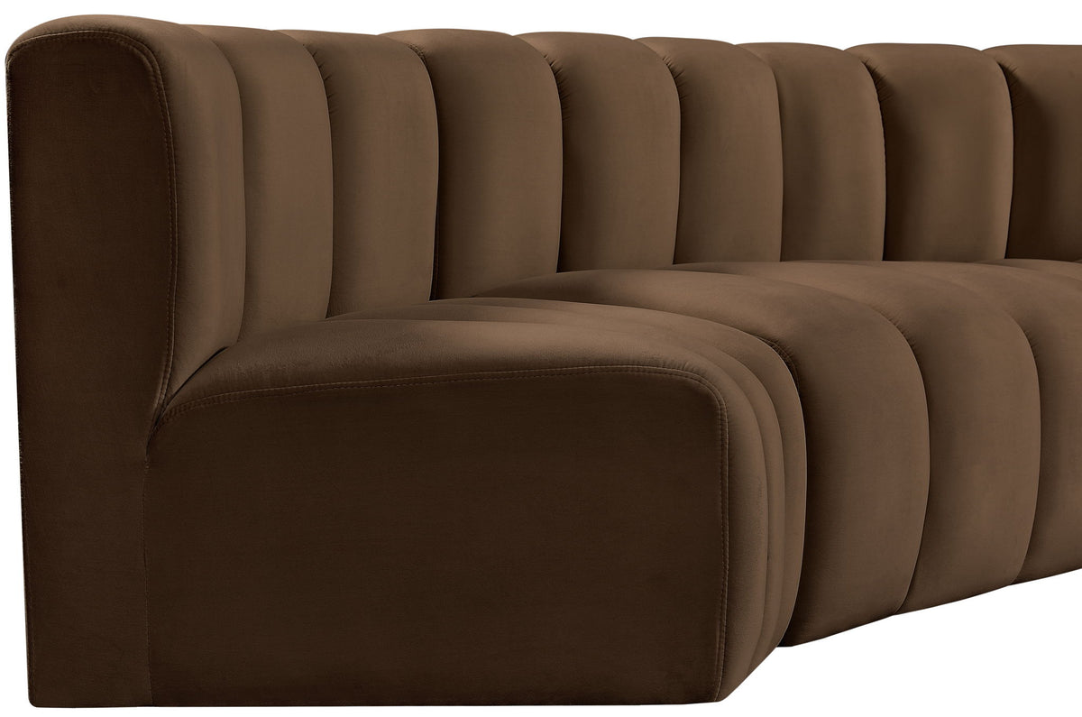 Arc - Velvet 4 Piece U-Shaped Modular Sofa