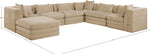 Stellar - 7 Piece Chenille Fabric Upholstered Modular Sectional