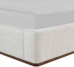 Solange - Linen Textured Fabric Upholstered Bed