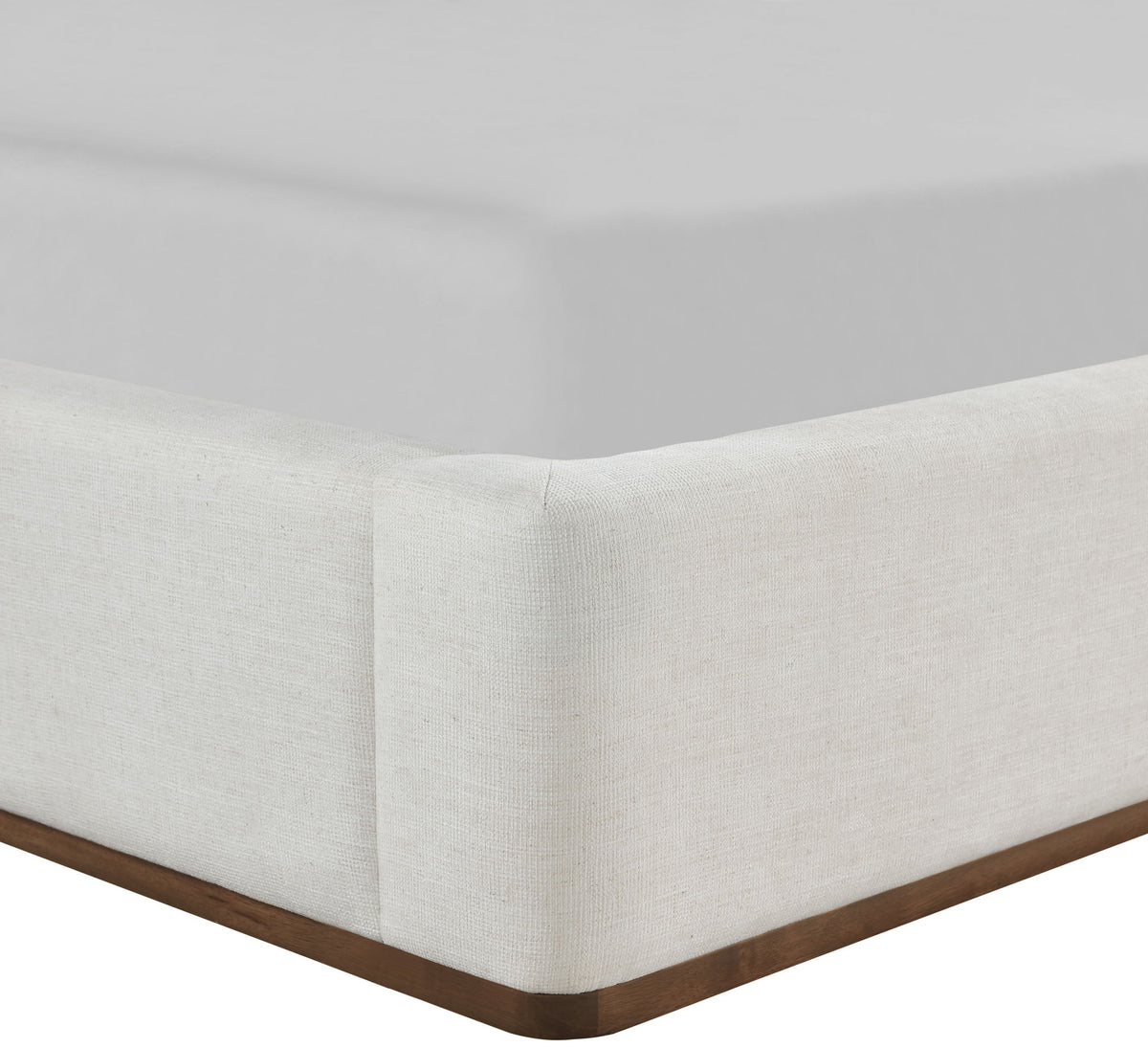 Solange - Linen Textured Fabric Upholstered Bed