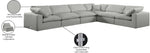 Comfy - 6 Piece Linen Modular Corner Sectional