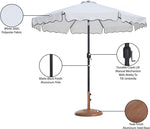Amalfi - Patio Umbrella - Light Brown Base / Black Pole