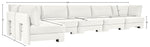 Hammond - Velvet Performance Fabric Upholstered 6 Piece L-Shaped Armless Sectional