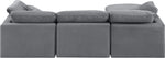 Indulge - Velvet 4 Piece Modular Sectional With Chaise