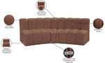 Arc - Faux Leather 3 Piece Modular Corner Sofa