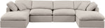 Indulge - Linen 6 Piece Modular Double Chaise Sectional
