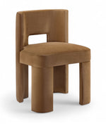 Zuno - Velvet Performance Fabric Upholstered Dining Chair (Set of 2) - Saddle