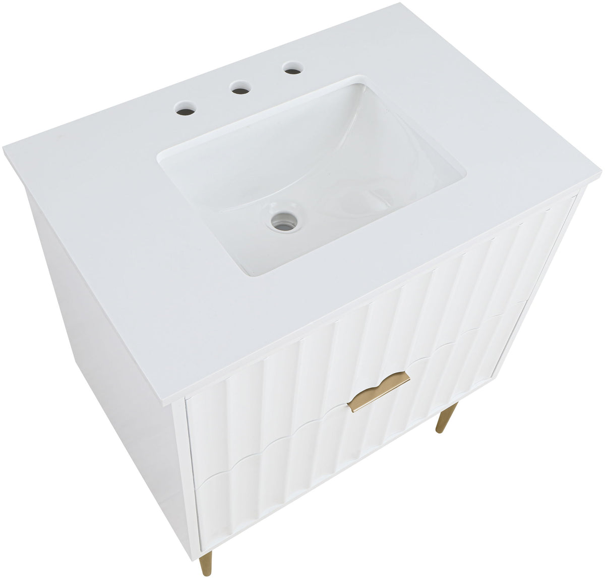 Modernist - Bathroom Vanity With Gold Legs