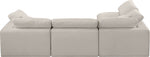 Comfy - 4 Piece Linen Fabric Modular Armless Sectional