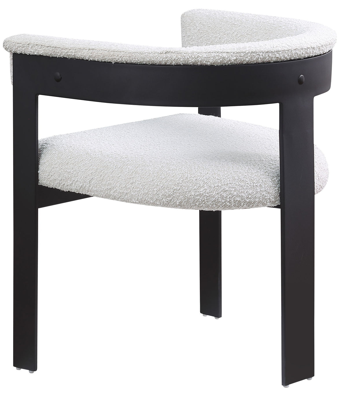 Romeo - Boucle Dining Chair With Black Base (Set of 2)