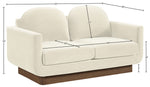 Diviento - Velvet Performance Fabric Upholstered Loveseat