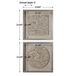 Arline - Shadow Boxes (Set of 2) - Brown / Silver / White