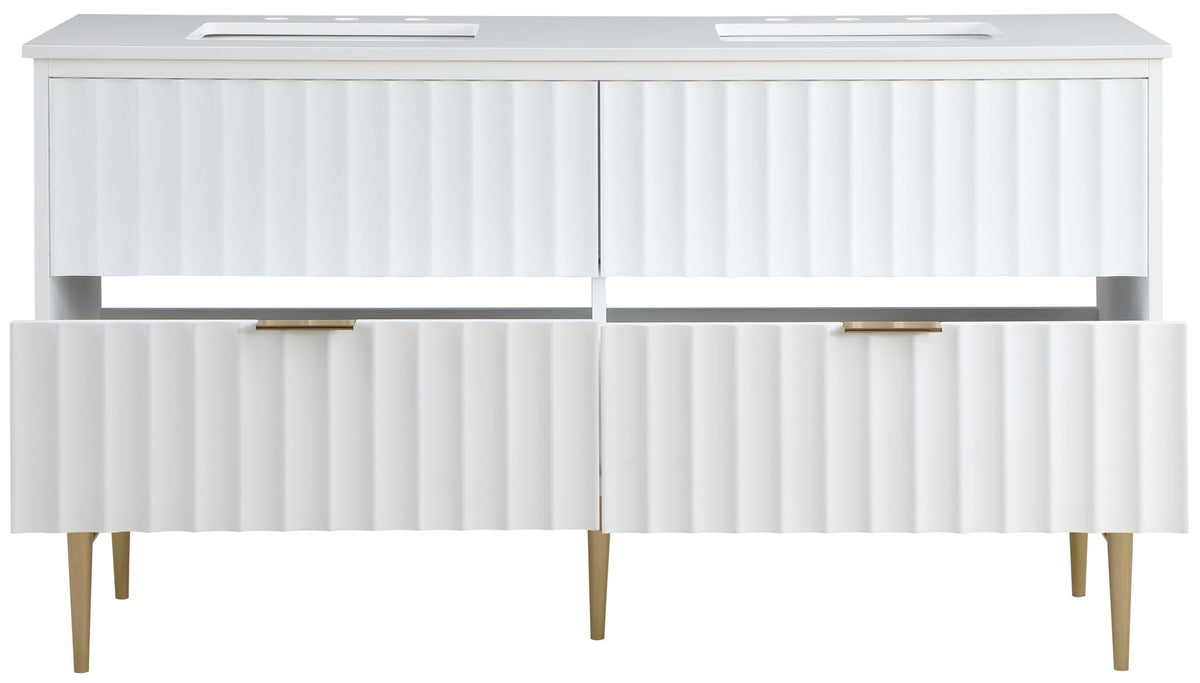 Modernist - Bathroom Vanity With Gold Legs