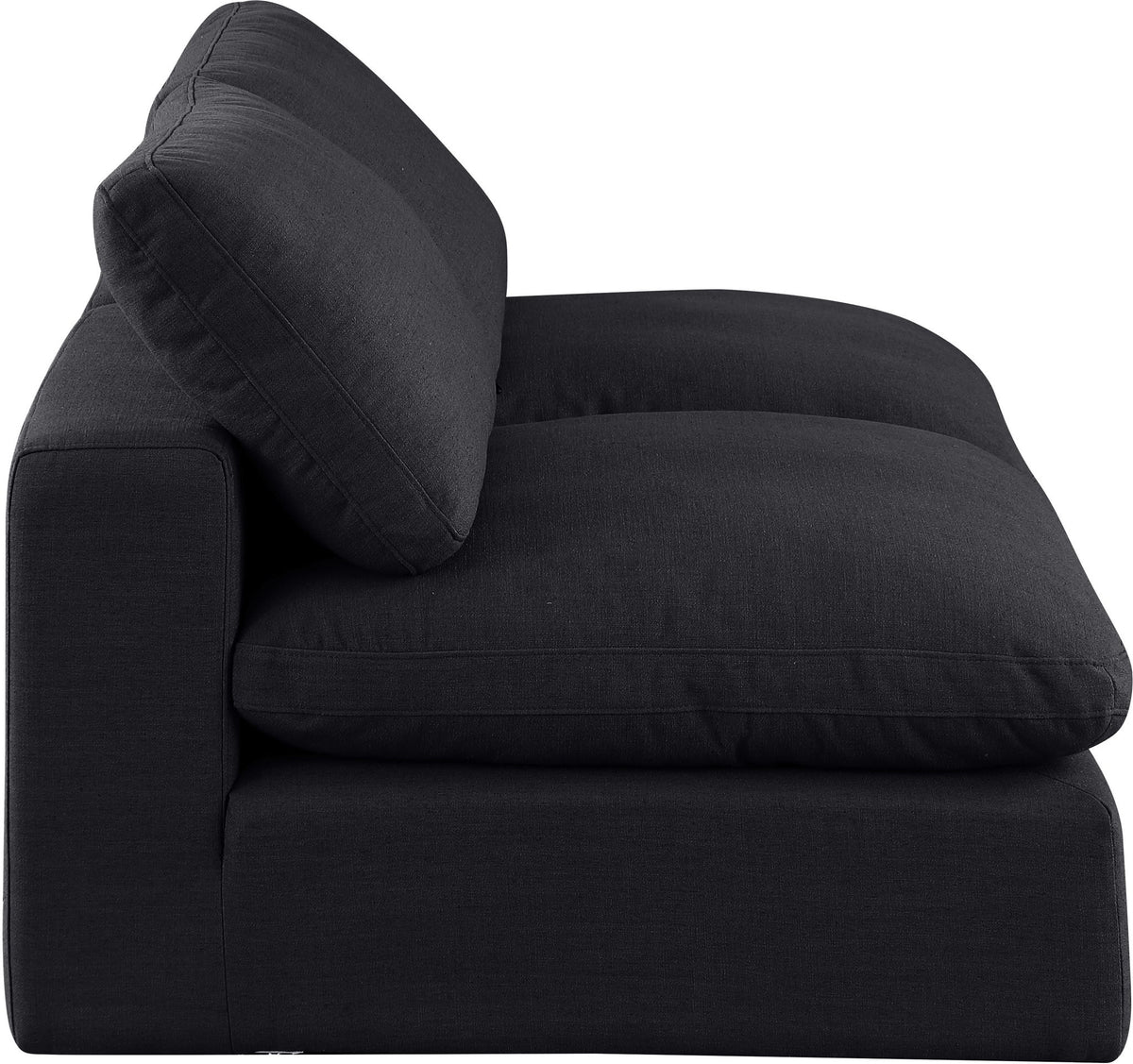 Comfy - Linen Modular Armless Sofa 2 Seats