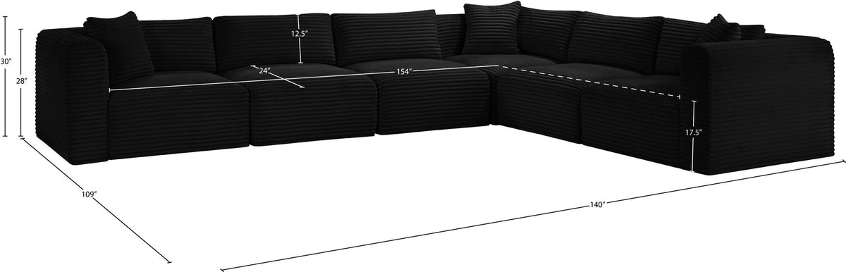 Shaggy - 6 Piece Modular Corner Sectional